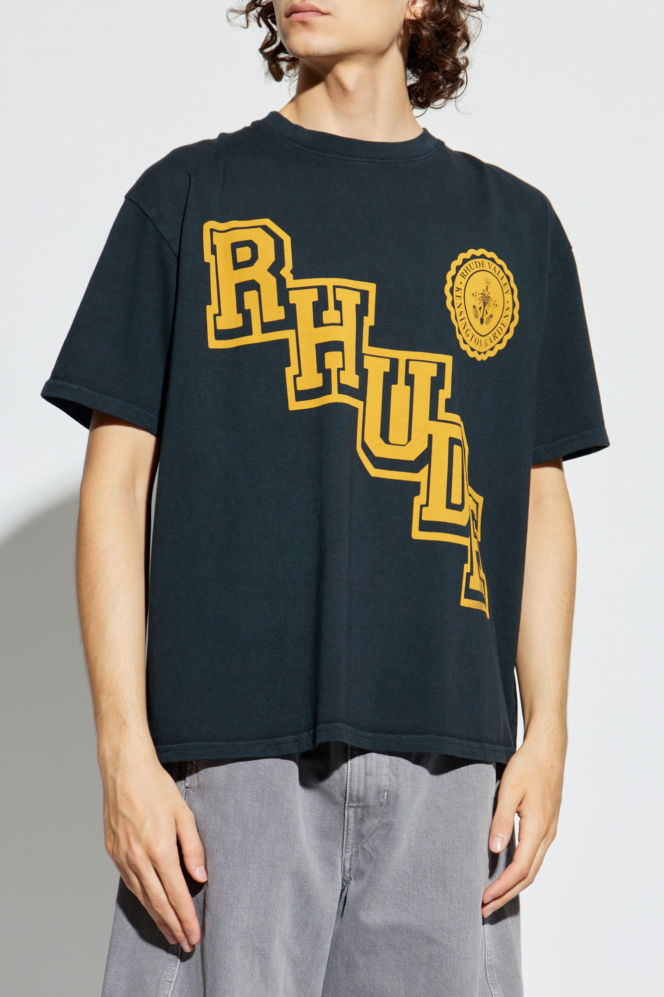 Navy blue T-shirt with print Rhude - Vitkac AS